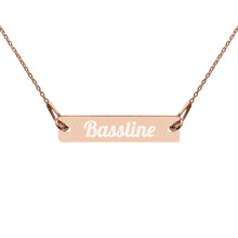 Load image into Gallery viewer, Engraved Silver &#39;Bassline&#39; Bar Chain Necklace