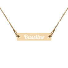 Load image into Gallery viewer, Engraved Silver &#39;Bassline&#39; Bar Chain Necklace