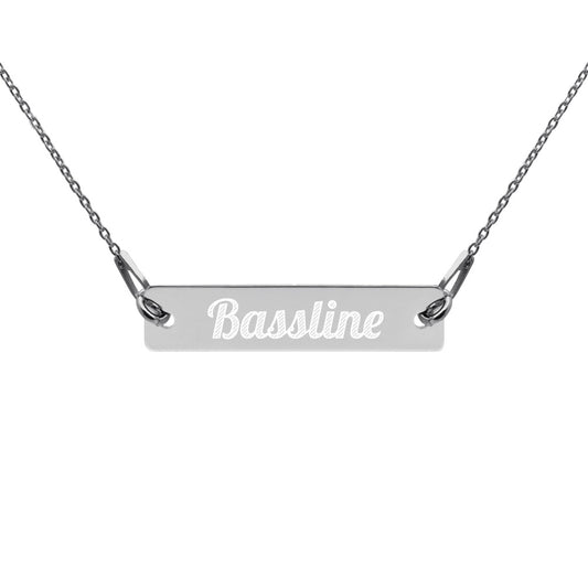 Engraved Silver 'Bassline' Bar Chain Necklace