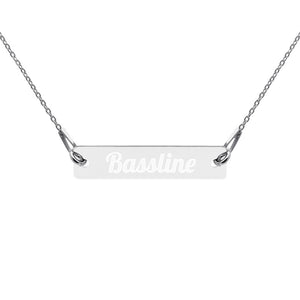 Engraved Silver 'Bassline' Bar Chain Necklace