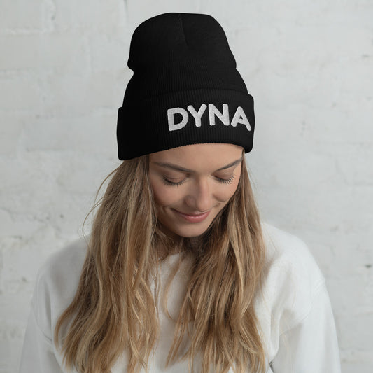 Cuffed 'DYNA' Beanie - White font