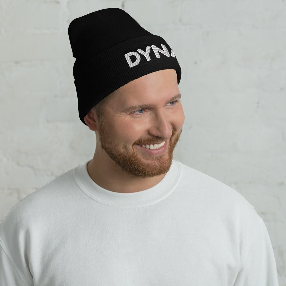 Cuffed 'DYNA' Beanie - White font