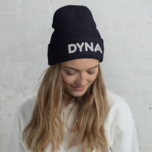 Load image into Gallery viewer, Cuffed &#39;DYNA&#39; Beanie - White font