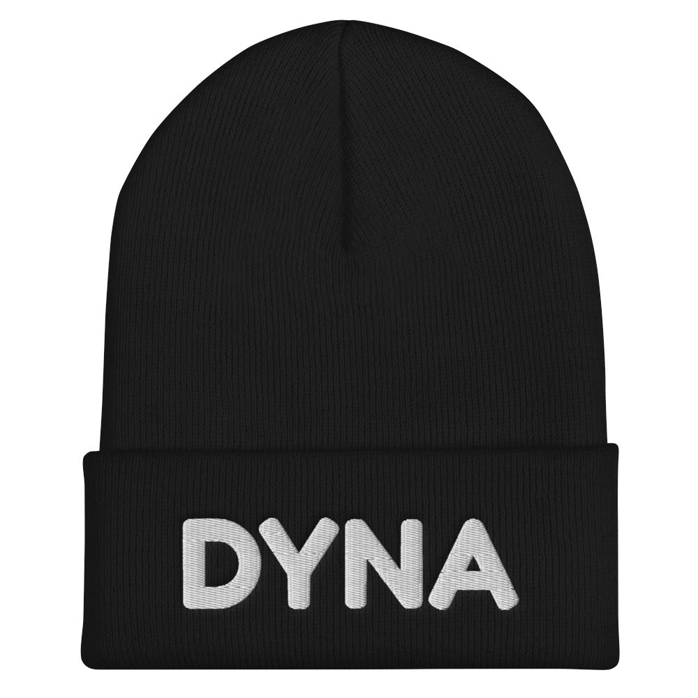 Cuffed 'DYNA' Beanie - White font